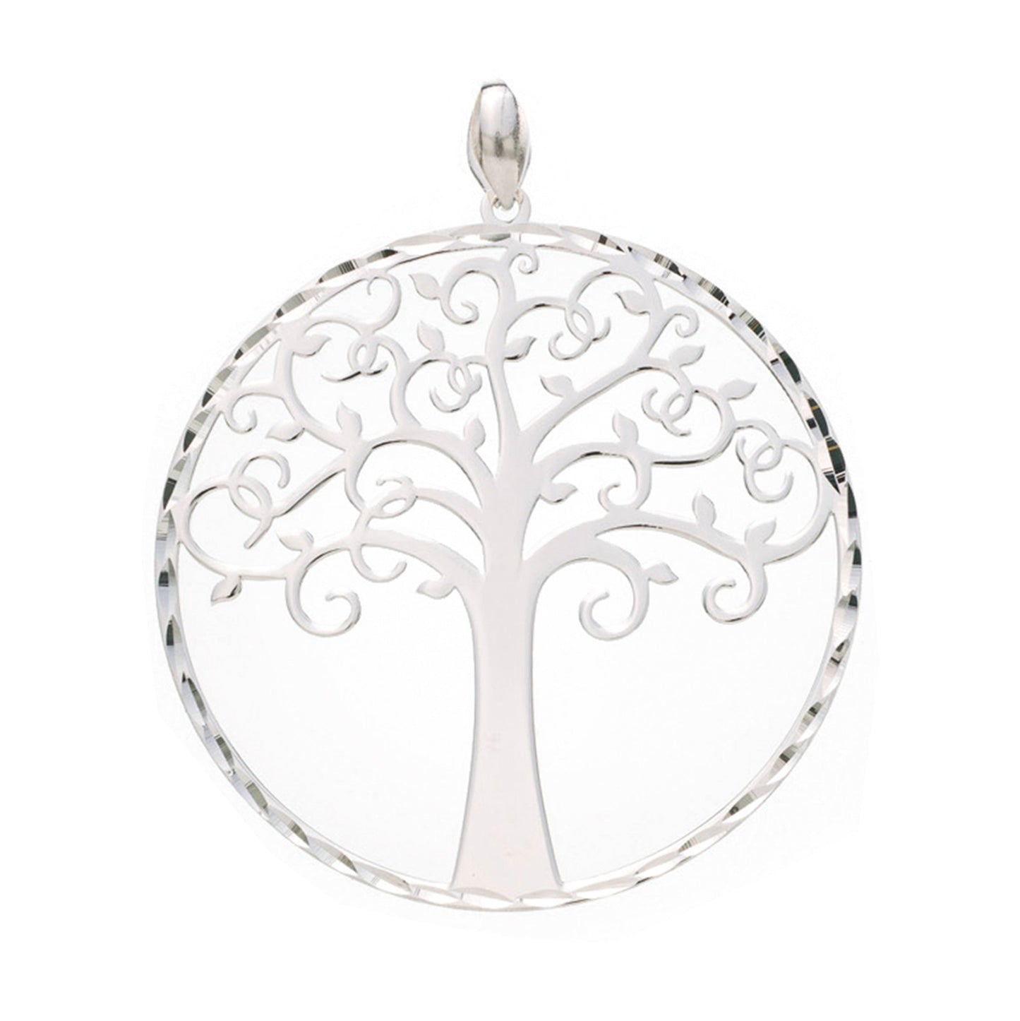 Ciondolo Albero della Vita in argento 925 rodiato   diametro 2,5 cm