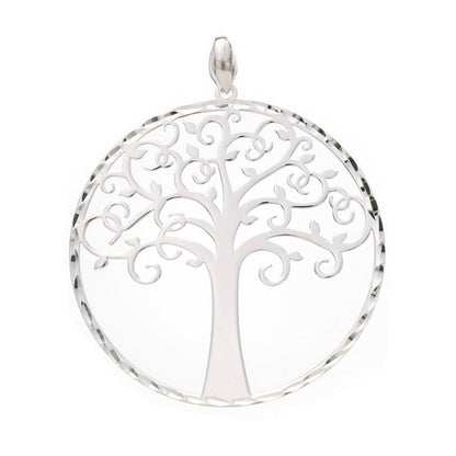 Ciondolo Albero della Vita in argento 925 rodiato   diametro 2,5 cm