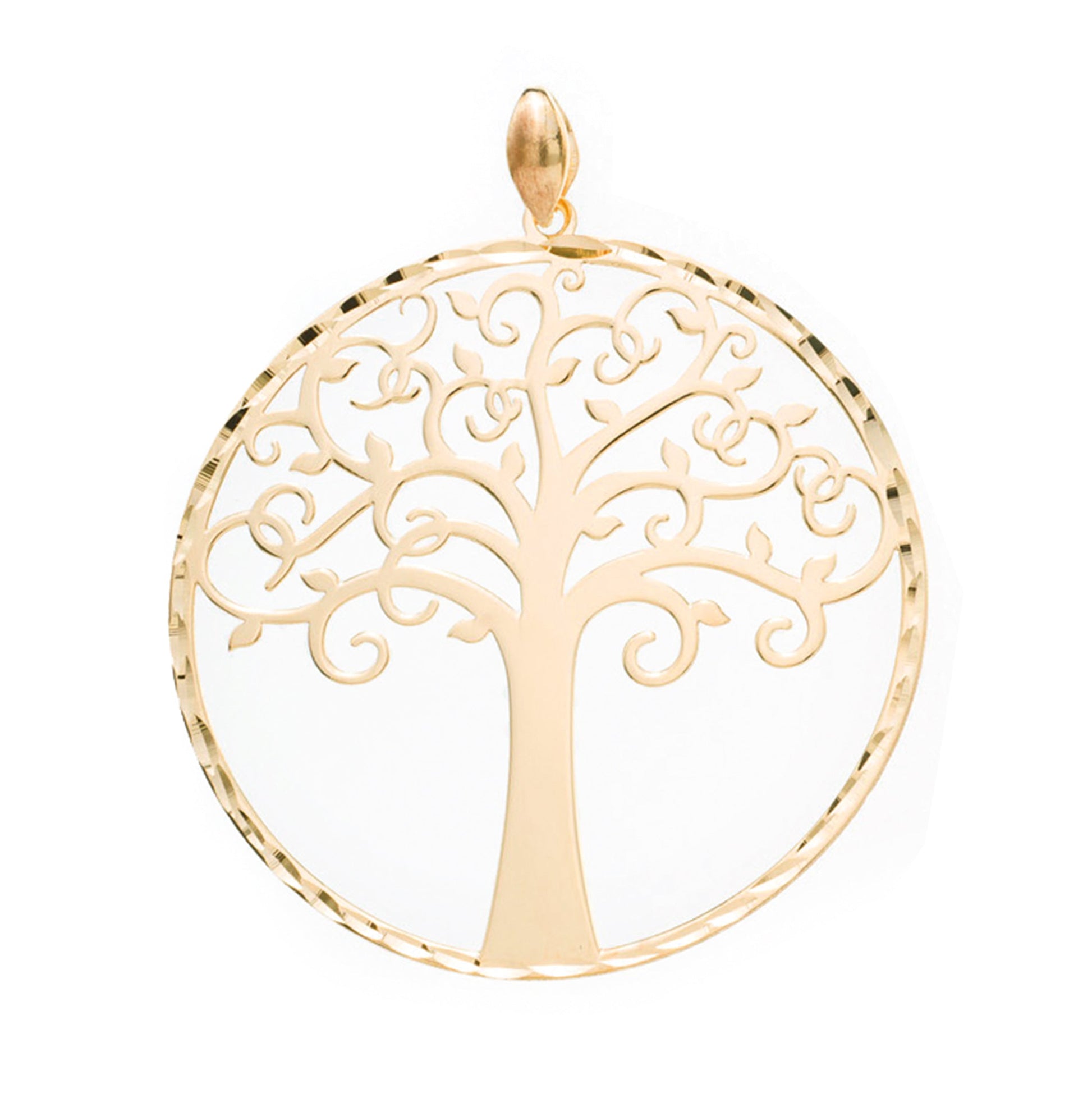 Ciondolo Albero della Vita in argento 925 rodiato   diametro 2,5 cm