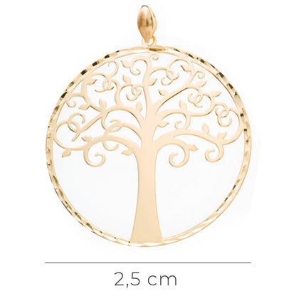 Ciondolo Albero della Vita in argento 925 rodiato   diametro 2,5 cm
