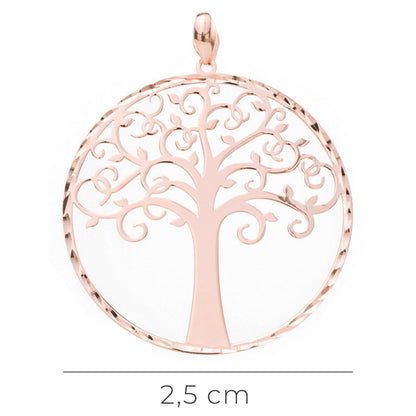 Ciondolo Albero della Vita in argento 925 rodiato   diametro 2,5 cm
