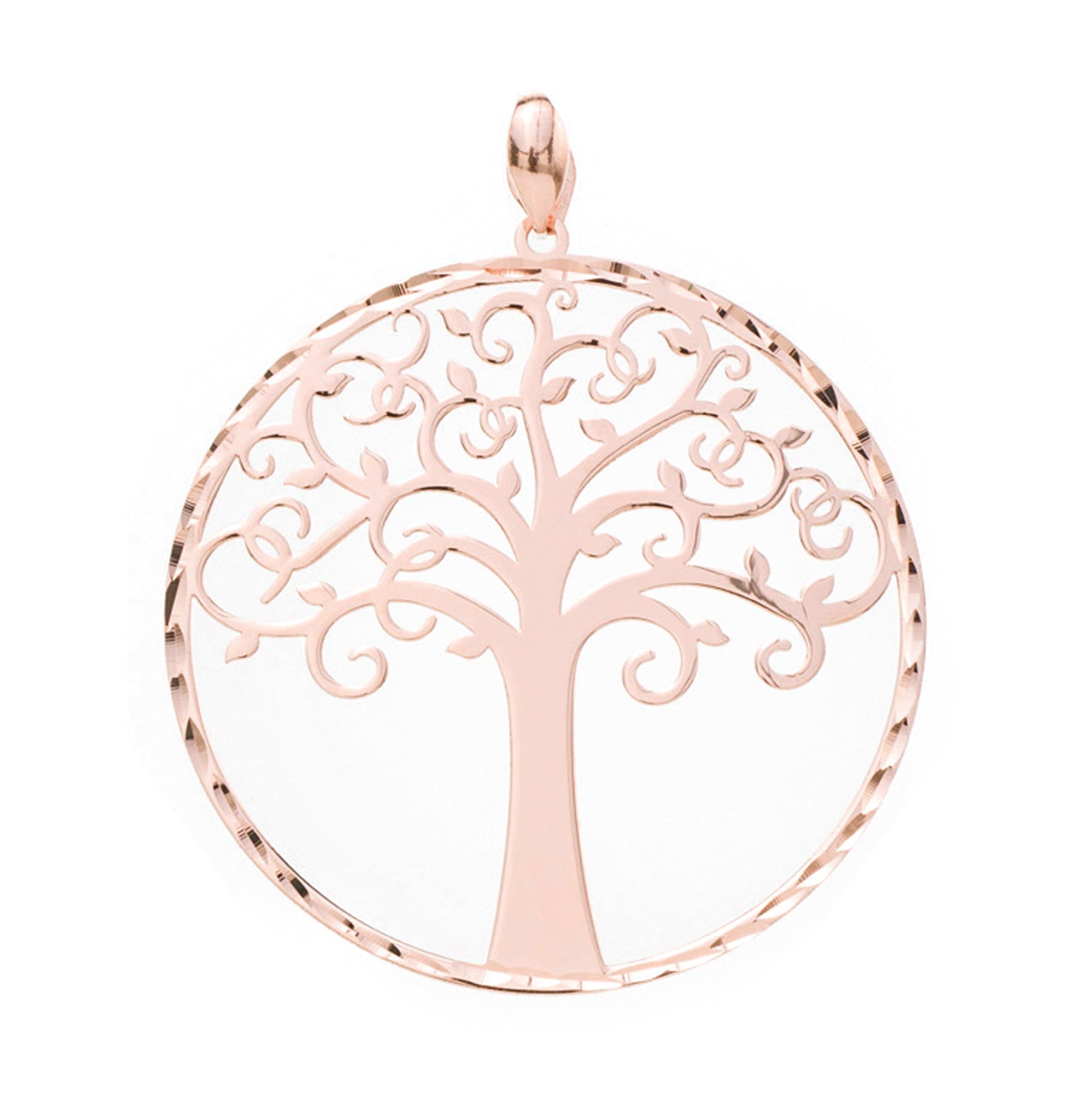 Ciondolo Albero della Vita in argento 925 rodiato   diametro 2,5 cm