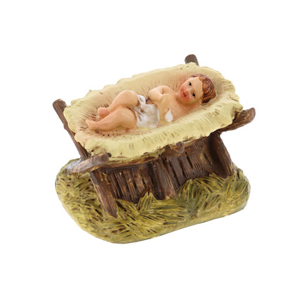 Gesù Bambino in resina.  Altezza 5,5 cm