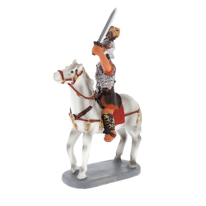 Soldato a cavallo in resina. Altezza 11,5 cm