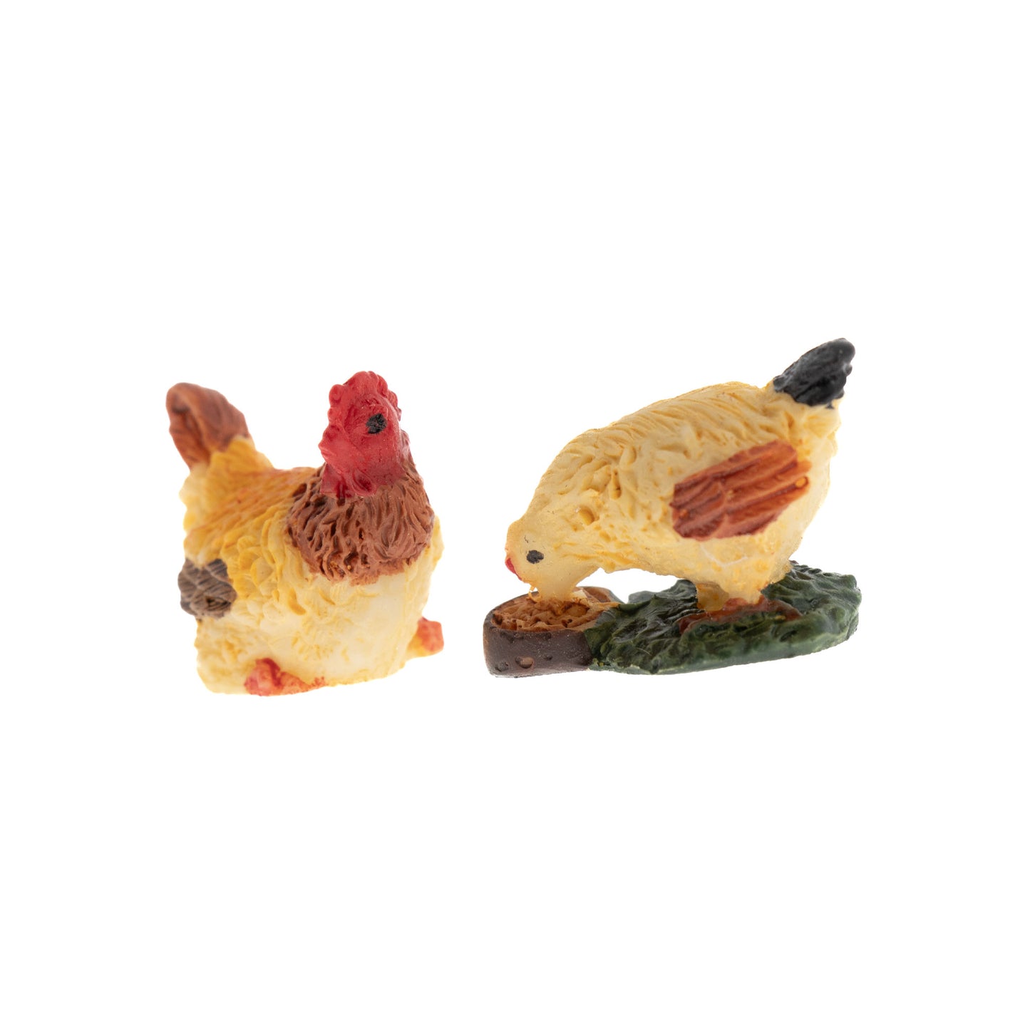 Confezione 4 animali in resina. Altezza 2,5 cm