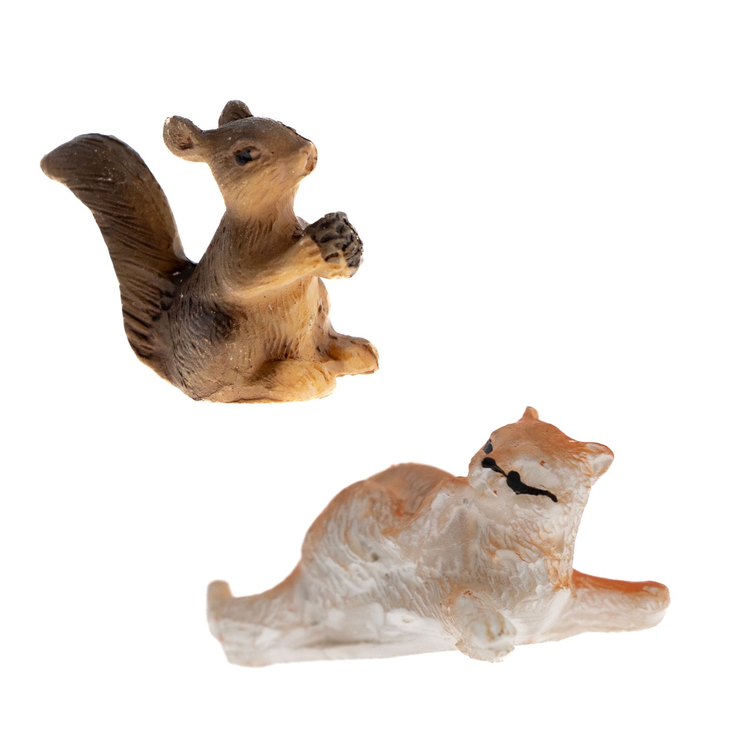 Confezione 12 animali da cortile in resina. Altezza 3,5 cm