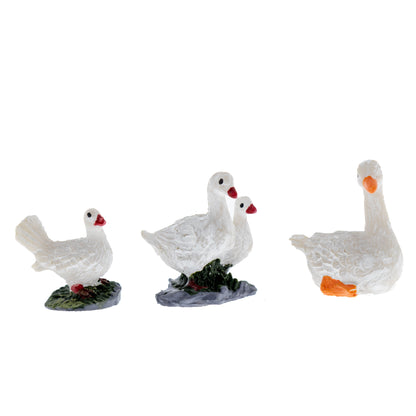 Confezione 12 animali da cortile in resina. Altezza 3,5 cm