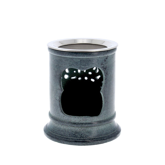 Bruciaincenso a lumino in steatite, colore naturale della pietra. Dimensione 8x10 cm