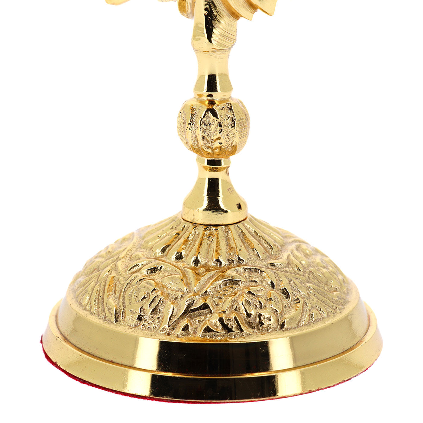 Reliquiario ovale in ottone e bagno oro. Dimensioni 7,3x22 cm