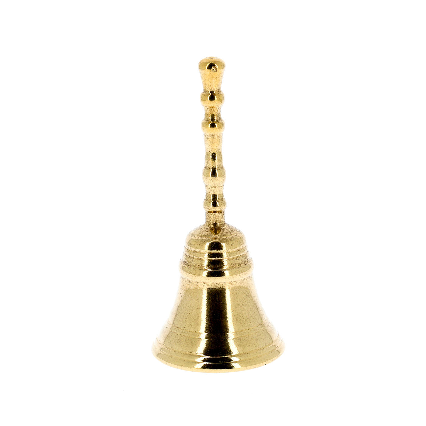 Campanella dorata, in ottone. Dimensioni 5,5x12 cm