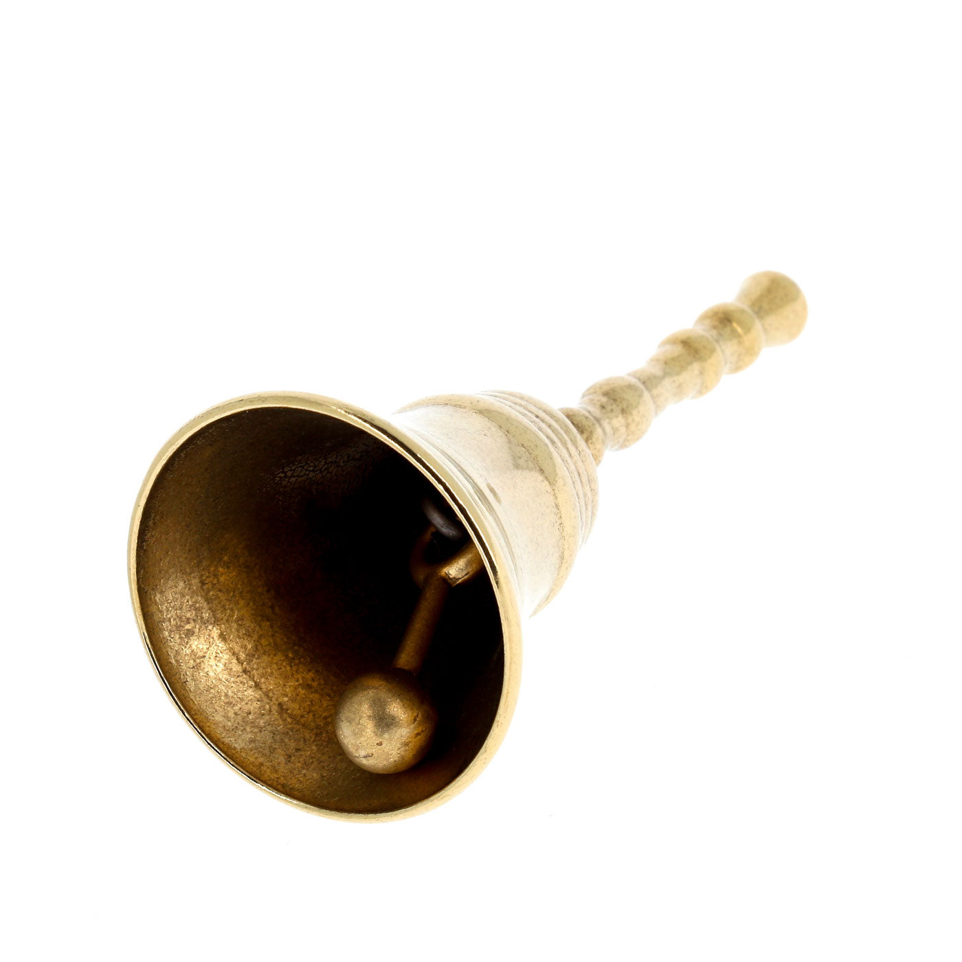 Campanella dorata, in ottone. Dimensioni 5,5x12 cm