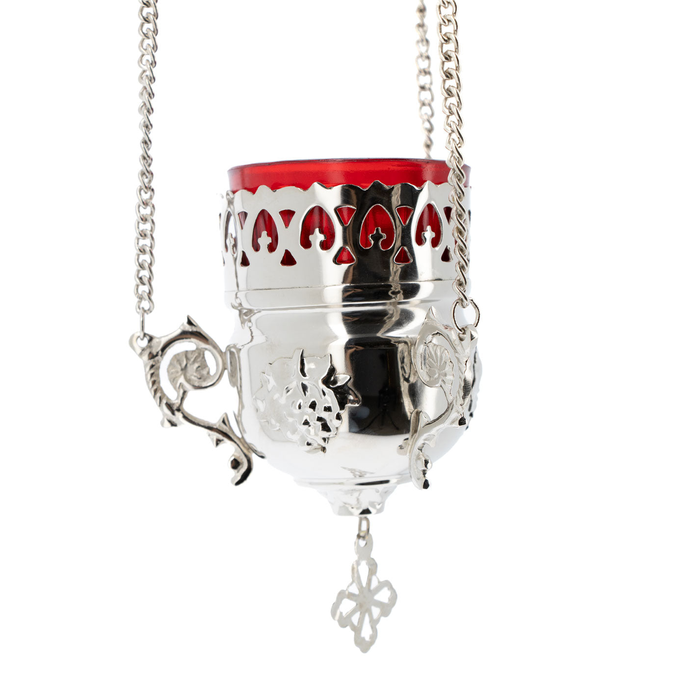 Lanterna a sospensione in ottone lucido. Dimensioni 8x15 cm