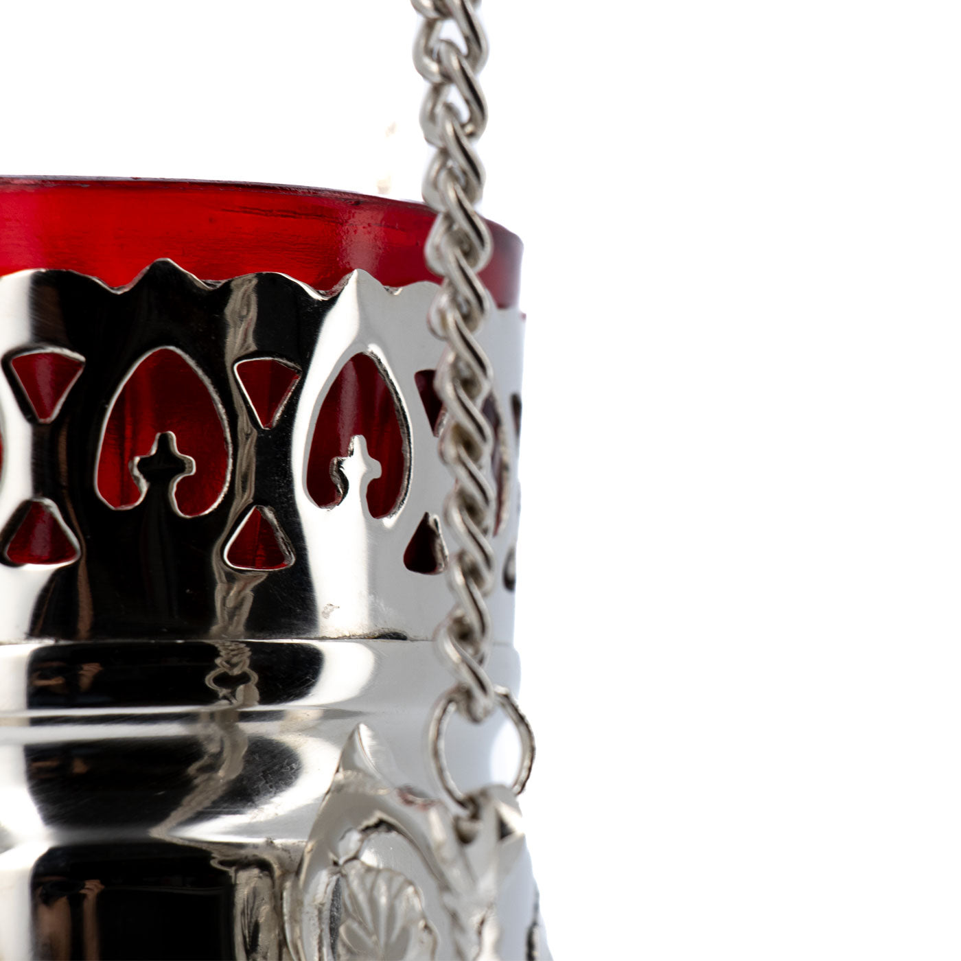 Lanterna a sospensione in ottone lucido. Dimensioni 8x15 cm