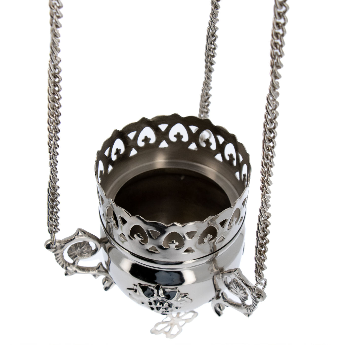 Lanterna a sospensione in ottone lucido. Dimensioni 8x15 cm