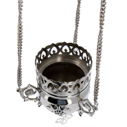 Lanterna a sospensione in ottone lucido. Dimensioni 8x15 cm