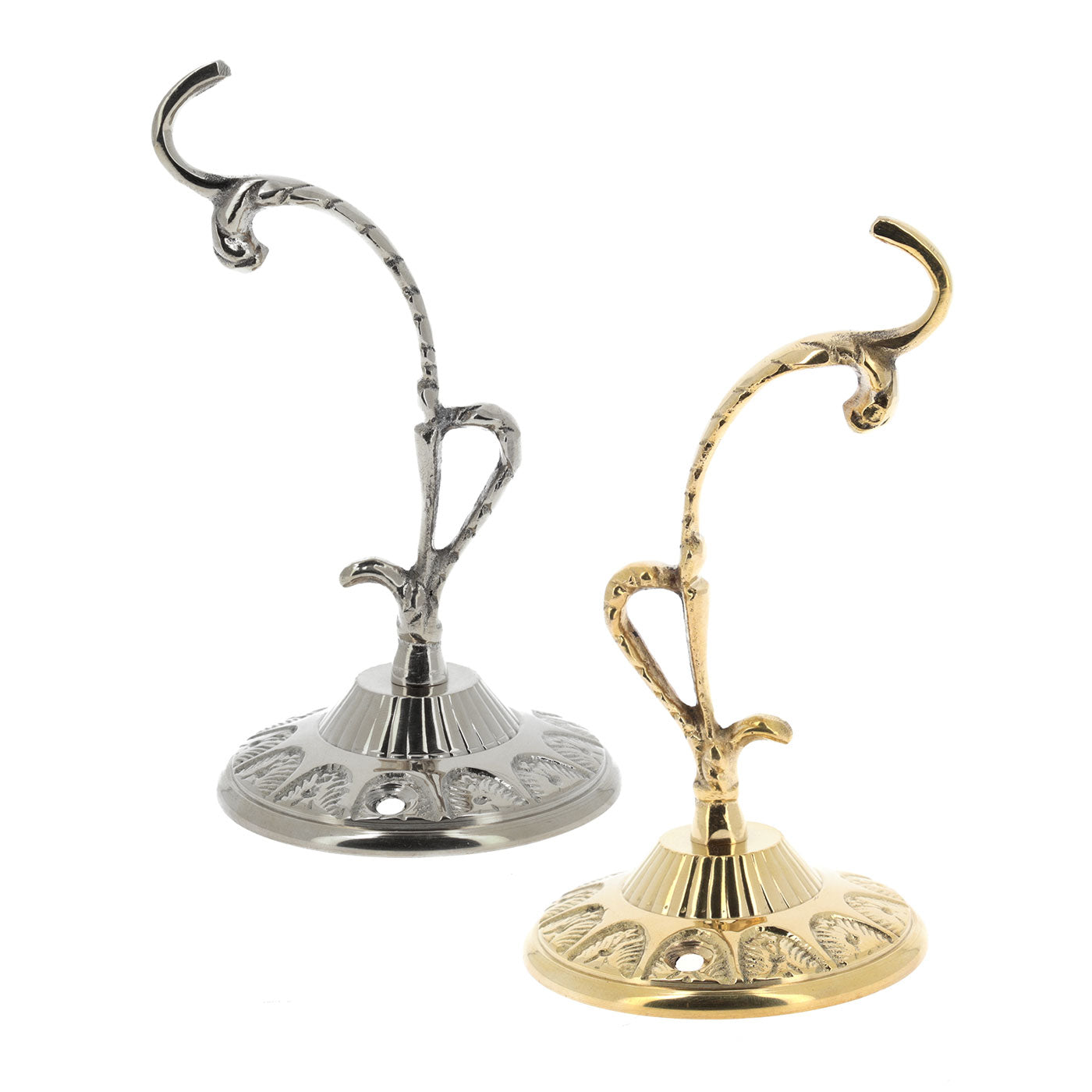 Gancio per lanterna a sospensione  in ottone. Lunghezza 14 cm