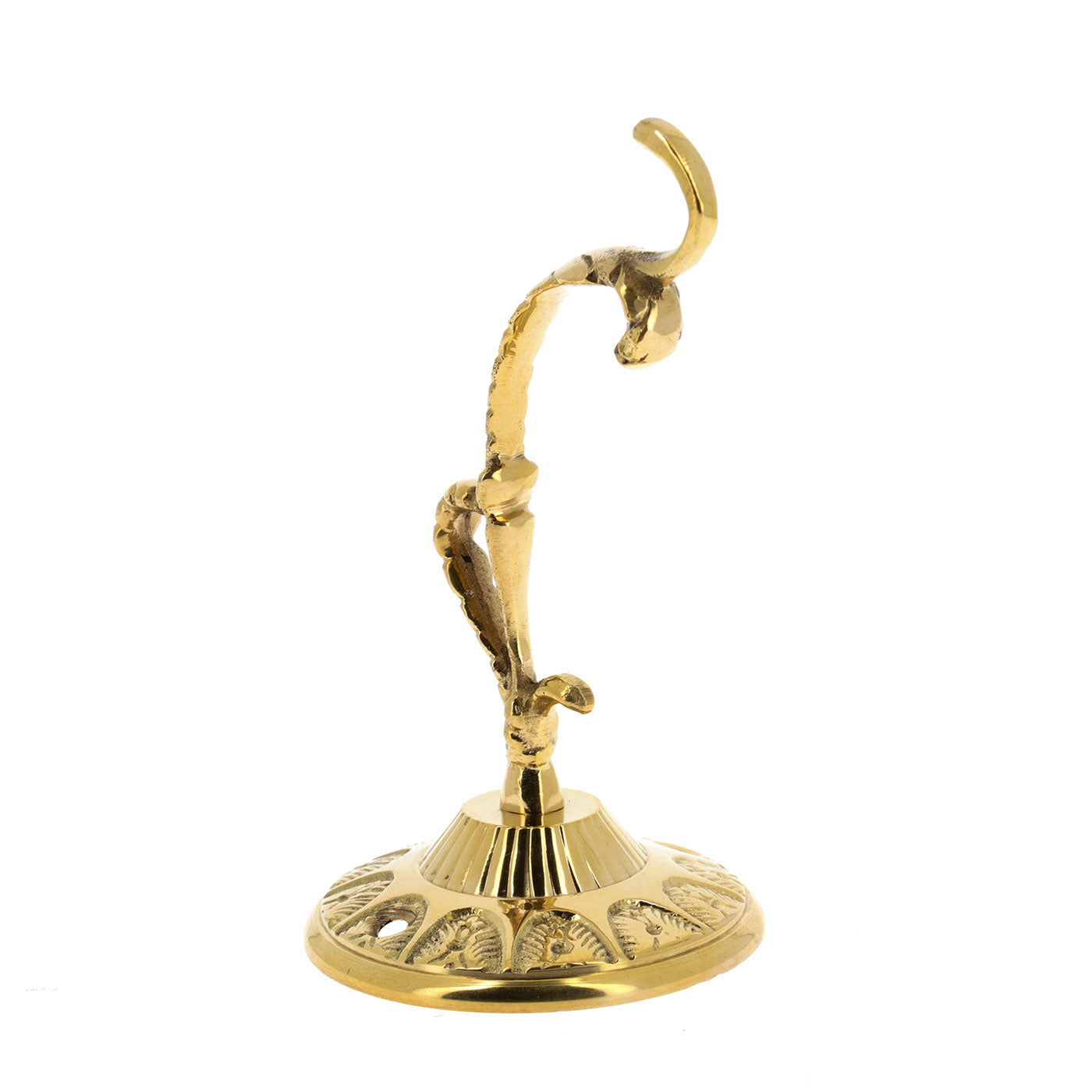 Gancio per lanterna a sospensione  in ottone. Lunghezza 14 cm