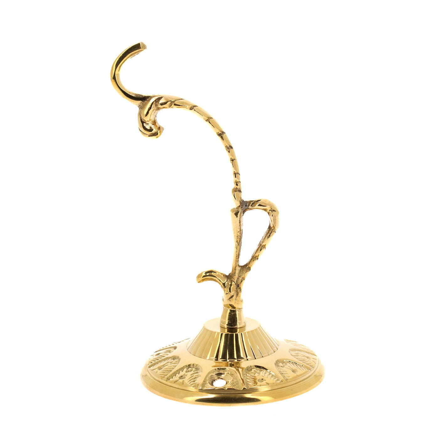 Gancio per lanterna a sospensione  in ottone. Lunghezza 14 cm