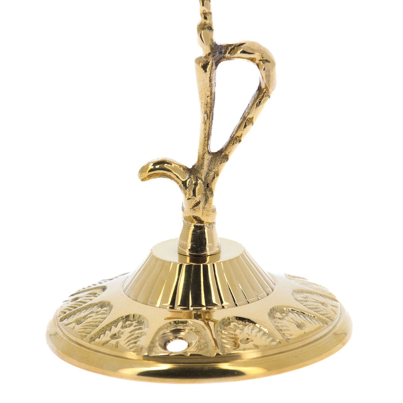 Gancio per lanterna a sospensione  in ottone. Lunghezza 14 cm