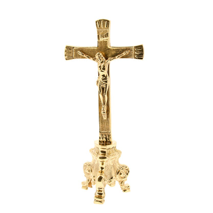 Croce da altare in ottone. Dimensioni 11x26 cm