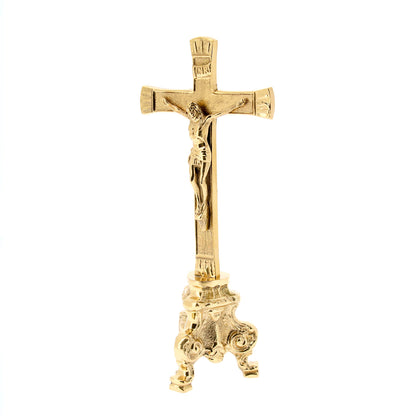 Croce da altare in ottone. Dimensioni 11x26 cm