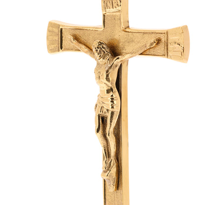 Croce da altare in ottone. Dimensioni 11x26 cm