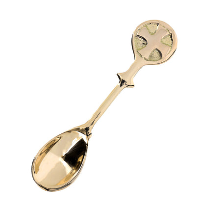 Cucchiaino per incenso in ottone. Lunghezza 10 cm