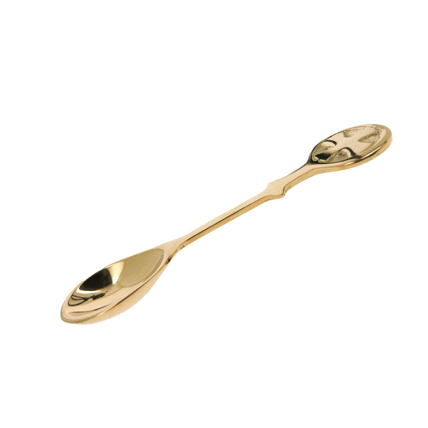 Cucchiaino per incenso in ottone. Lunghezza 10 cm