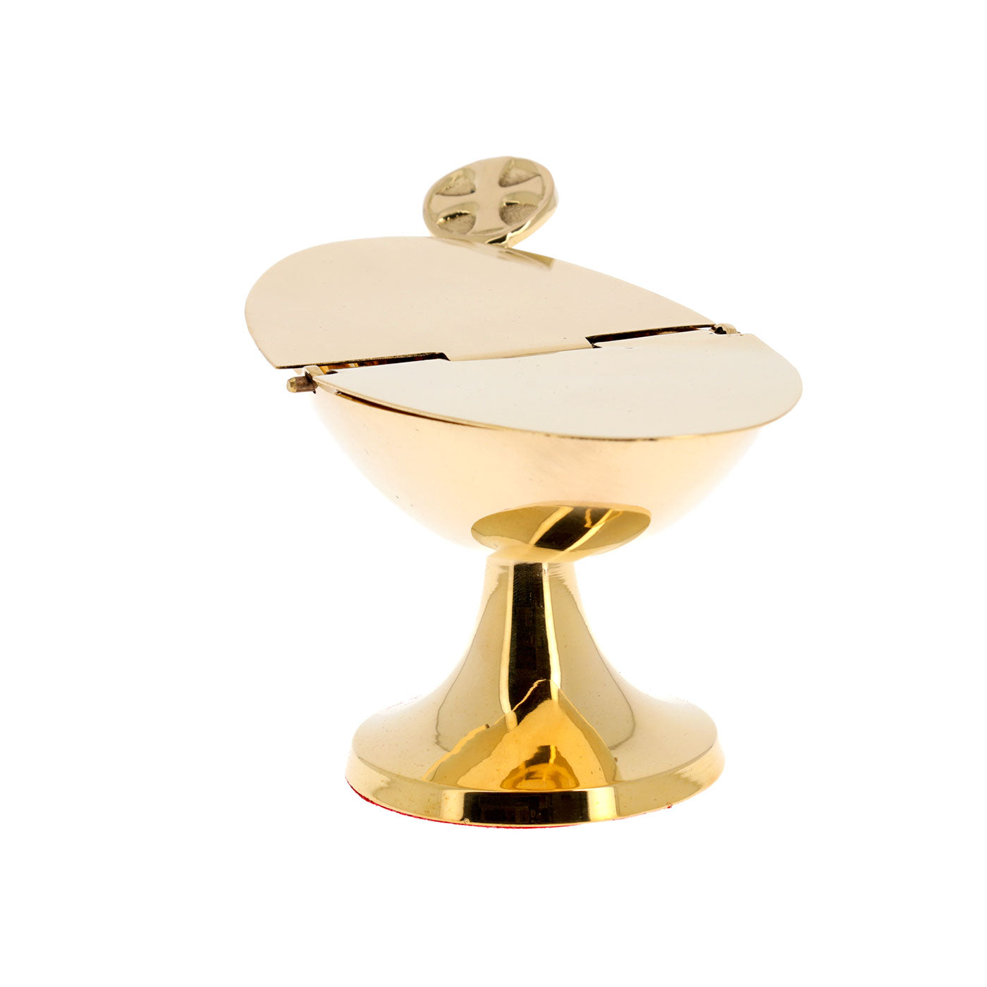 Navetta per turibolo in ottone con cucchiaino h. 7 cm e l. 13 cm