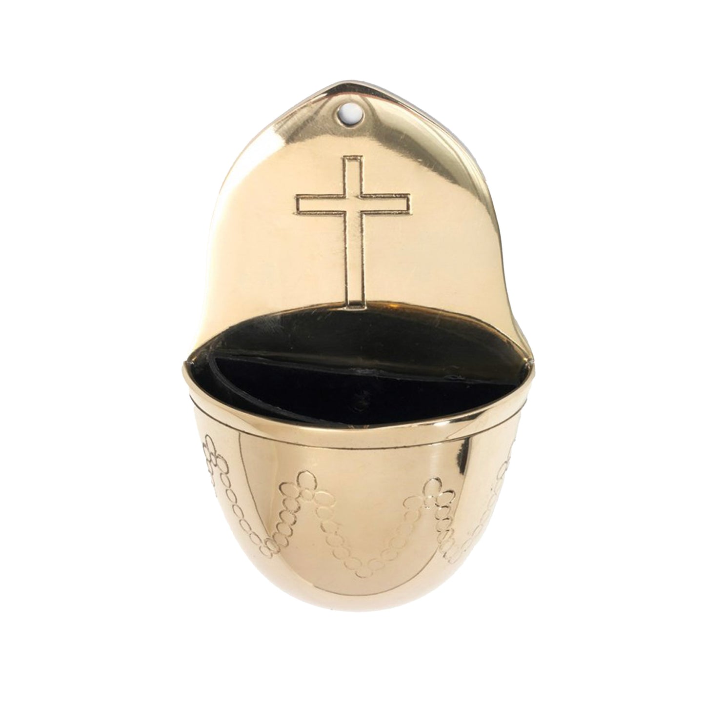 Acquasantiera in ottone. Dimensione 8x13 cm