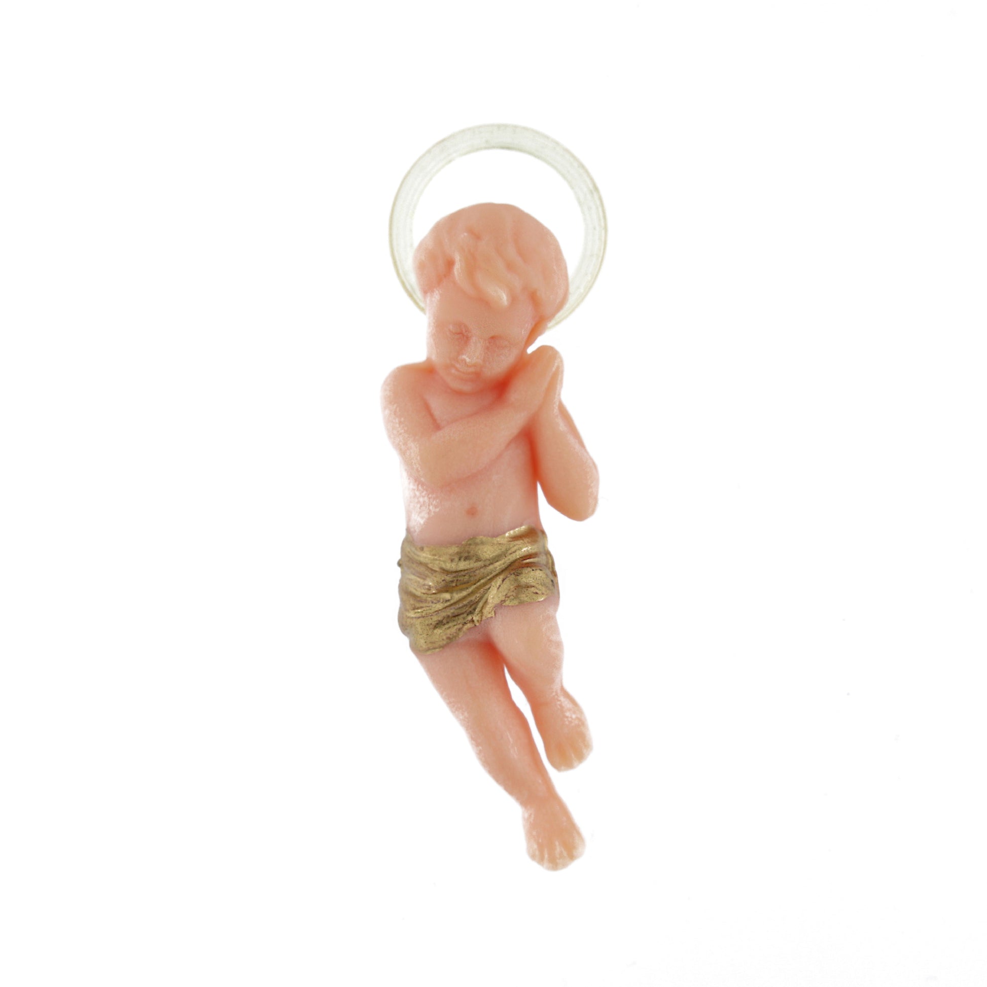 Statua Gesù Bambino di Betlemme, in plastica. Altezza 6 cm