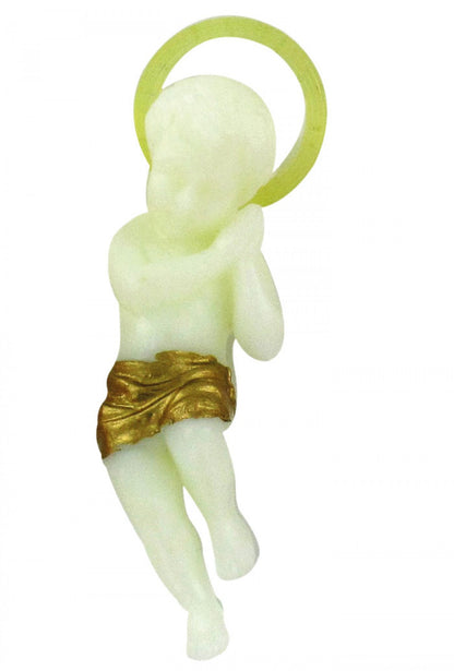 Statua Gesù Bambino di Betlemme, in plastica. Altezza 6 cm