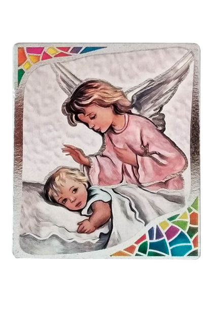 Quadro in legno con immagine stampata su foglia argento. Dimensioni 39x45 cm