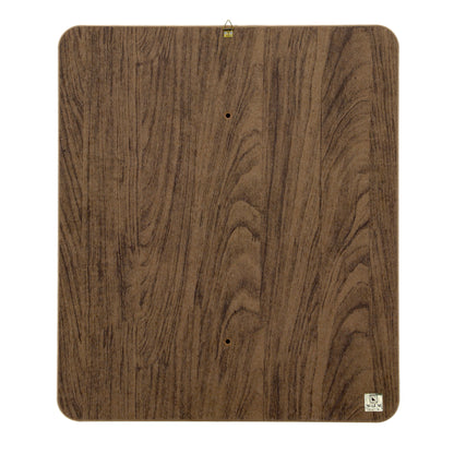 Quadro in legno con immagine stampata su foglia argento. Dimensioni 39x45 cm
