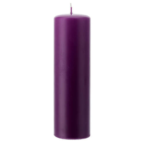 Candela cero per liturgie, Avvento, Quaresima. Dimensioni 6x20  cm