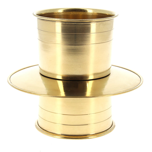 Giunto in ottone per ceri pasqual. Dimensioni 8x13 cm