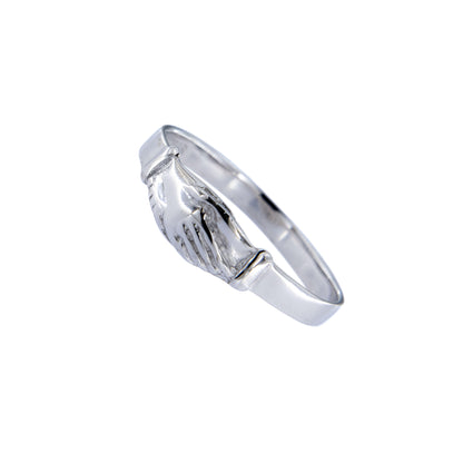 Anello Santa Rita in argento 925 rodiato. Misure varie