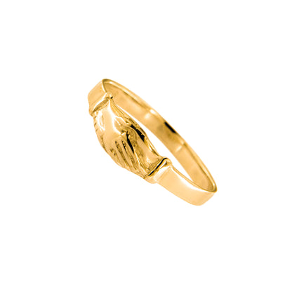 Anello Santa Rita in argento 925 rodiato dorato. Misure varie