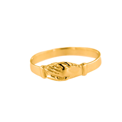 Anello Santa Rita in argento 925 rodiato dorato. Misure varie