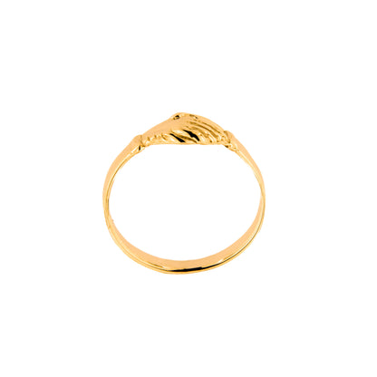 Anello Santa Rita in argento 925 rodiato dorato. Misure varie