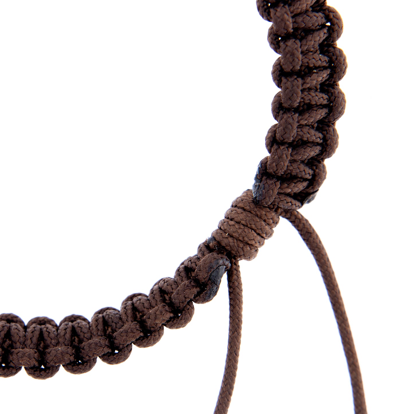 Bracciale in corda e placca in legno d'ulivo con Croce incisa