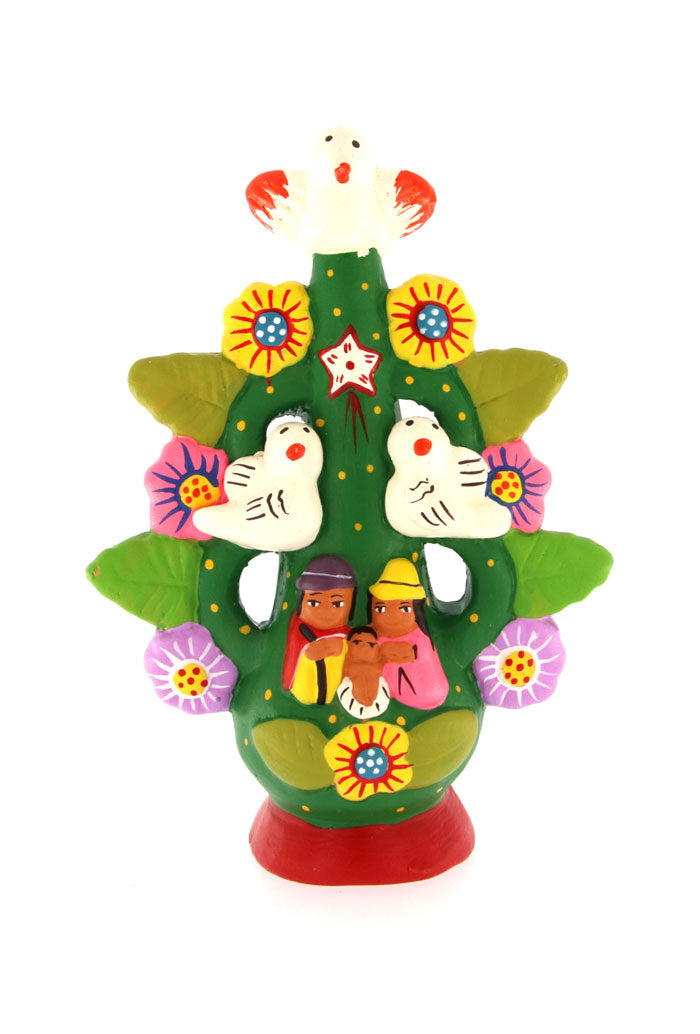 Presepe Albero della Vita in terracotta. Dimensioni 5x8 cm.
