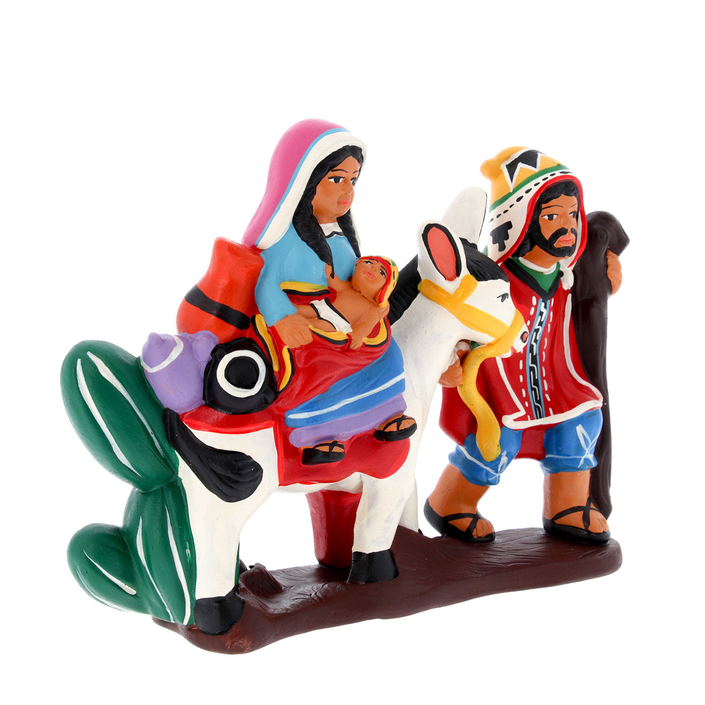 Rappresentazione Fuga in Egitto, in terracotta. Dimensioni 10x8 cm