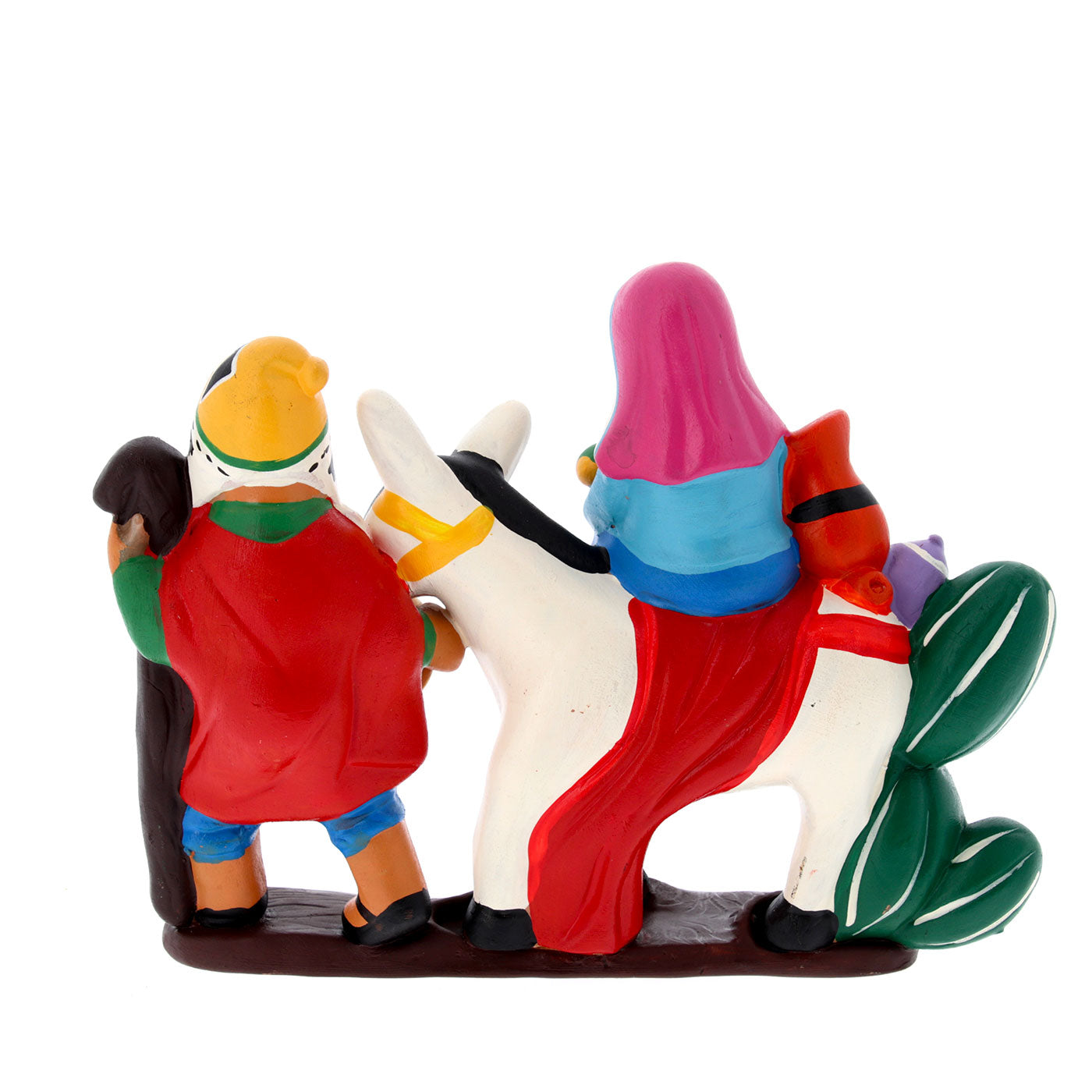 Rappresentazione Fuga in Egitto, in terracotta. Dimensioni 10x8 cm