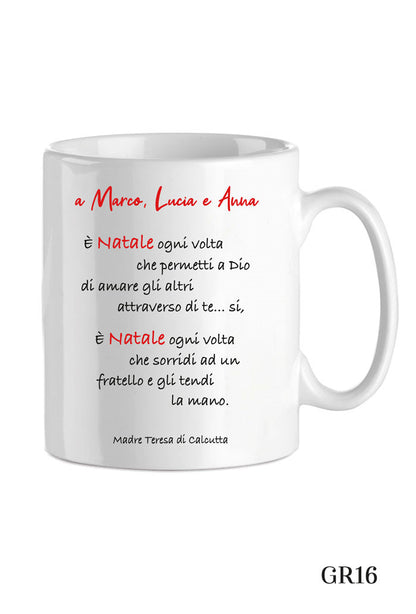 Tazza in porcellana bianca da personalizzare