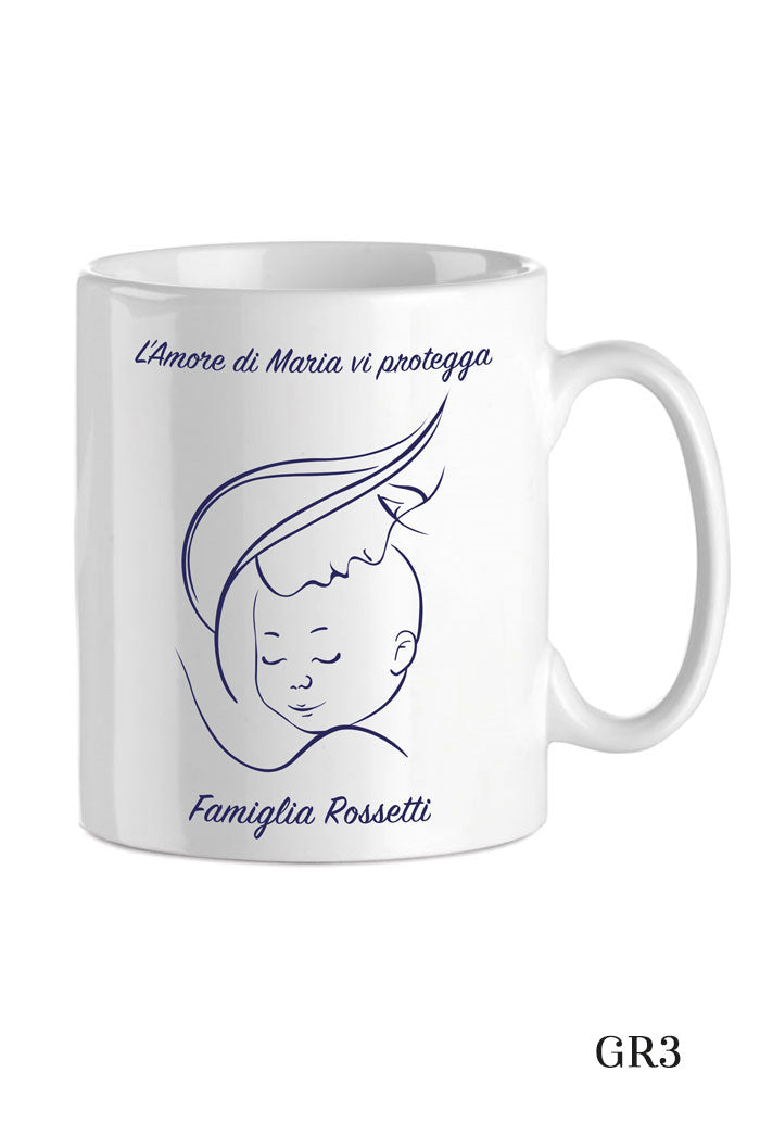 Tazza in porcellana bianca da personalizzare