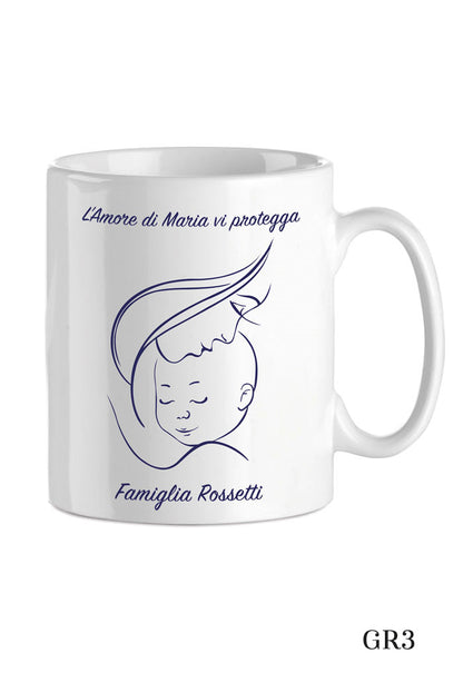 Tazza in porcellana bianca da personalizzare