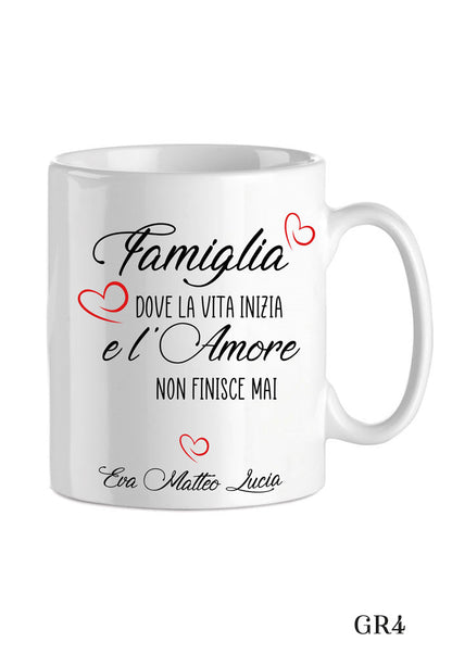 Tazza in porcellana bianca da personalizzare