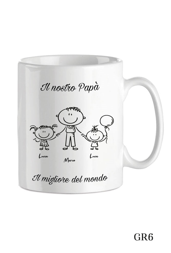 Tazza in porcellana bianca da personalizzare
