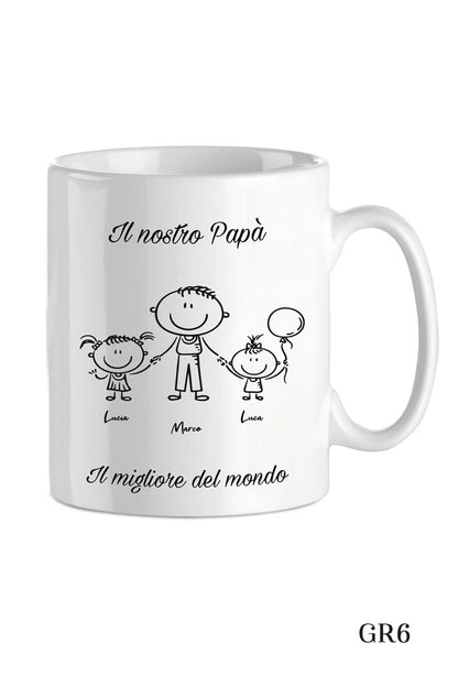 Tazza in porcellana bianca da personalizzare